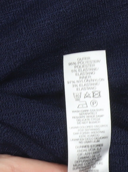Dunnes Womens Blue V-Neck Sleeveless Tank Top Size S