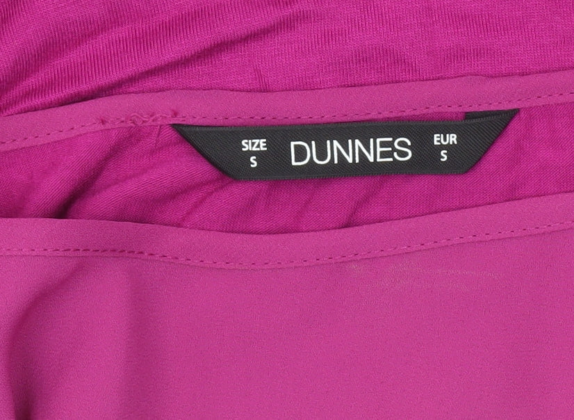 Dunnes Women Pink Ruffle Sleeve Blouse Size S