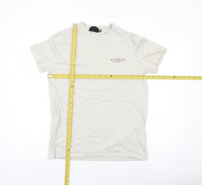 McKenzie Men’s Beige Cotton Crew Neck Short Sleeve T-Shirt Size M