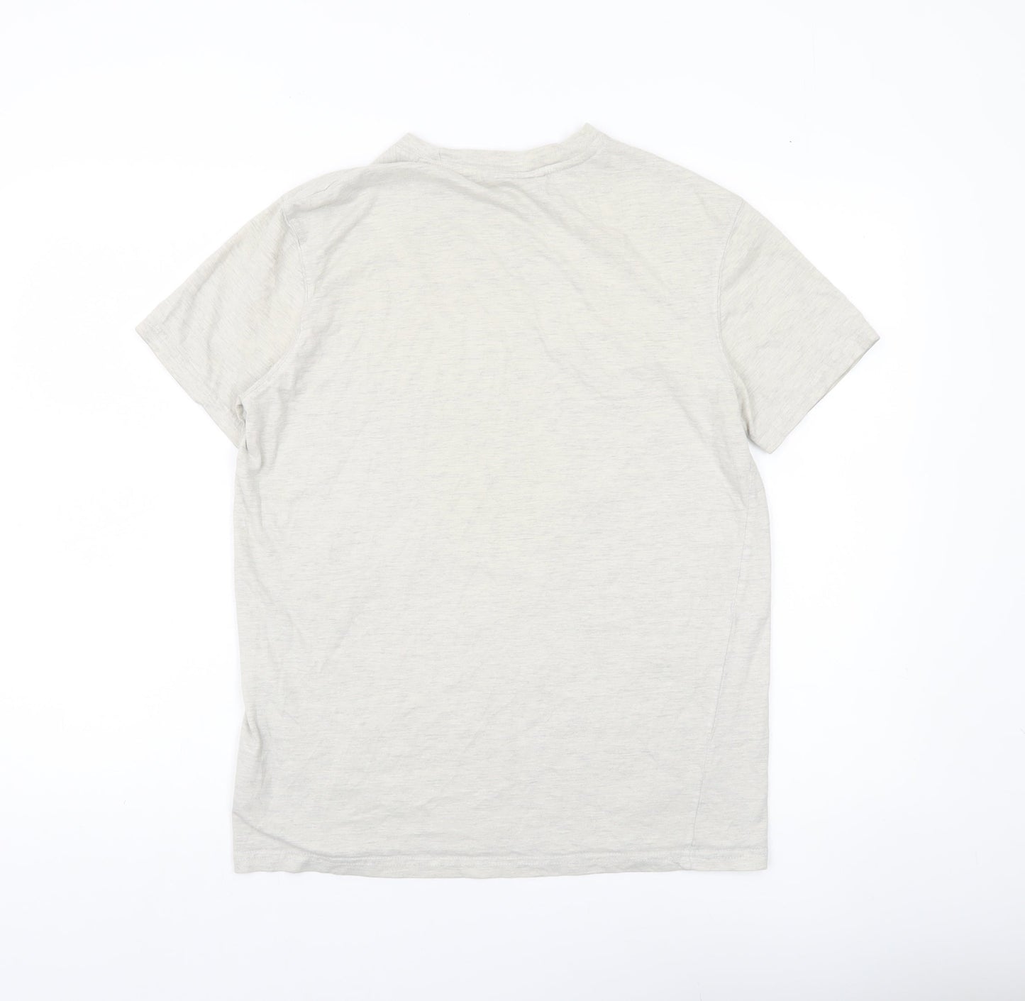 McKenzie Men’s Beige Cotton Crew Neck Short Sleeve T-Shirt Size M