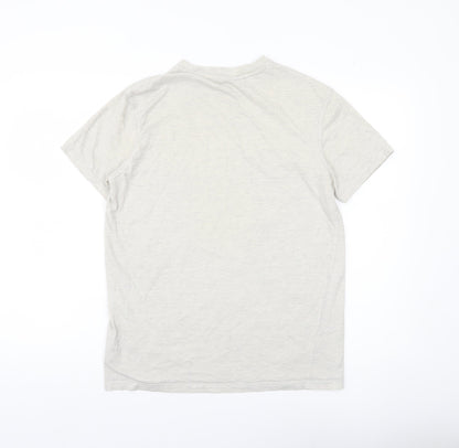 McKenzie Men’s Beige Cotton Crew Neck Short Sleeve T-Shirt Size M