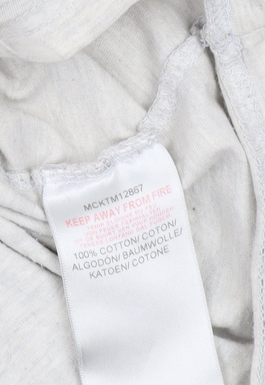 McKenzie Men’s Beige Cotton Crew Neck Short Sleeve T-Shirt Size M