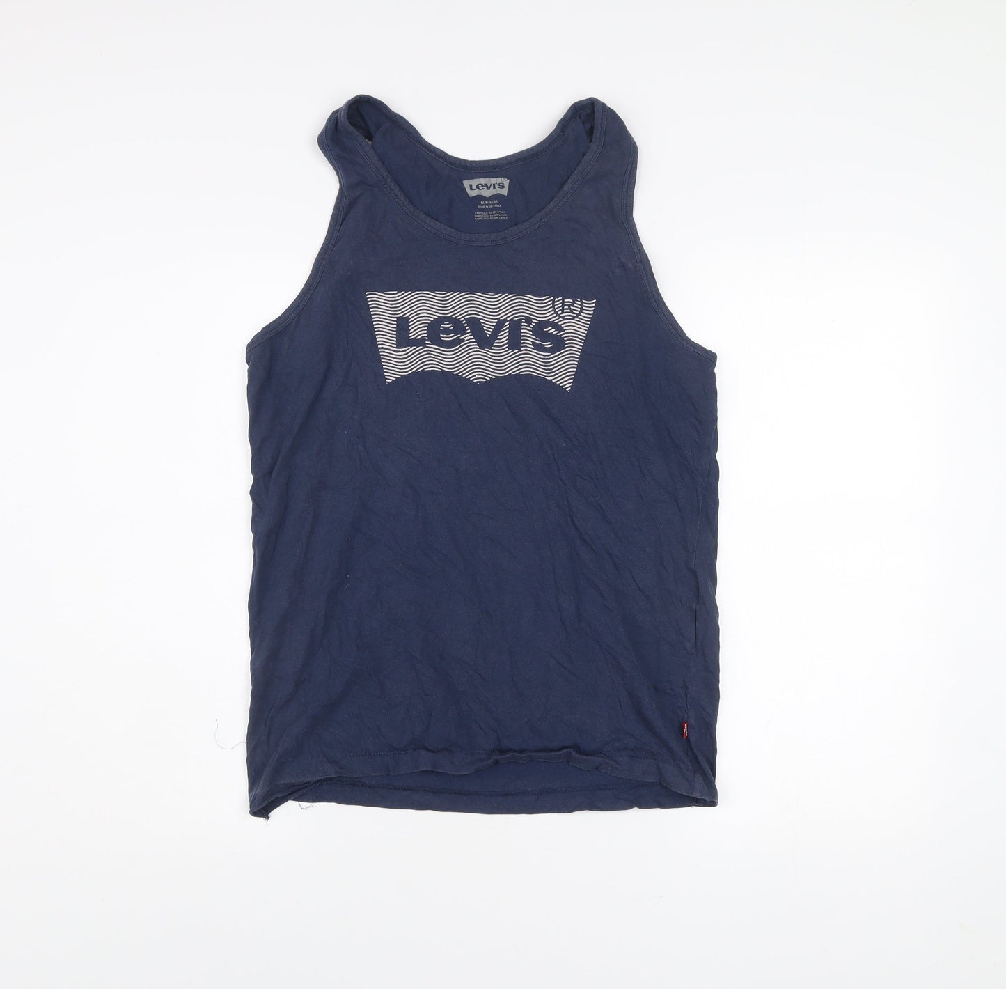 Levi's Men's Blue Sleeveless Graphic T-Shirt Size M