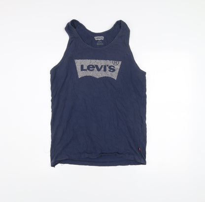 Levi's Men's Blue Sleeveless Graphic T-Shirt Size M