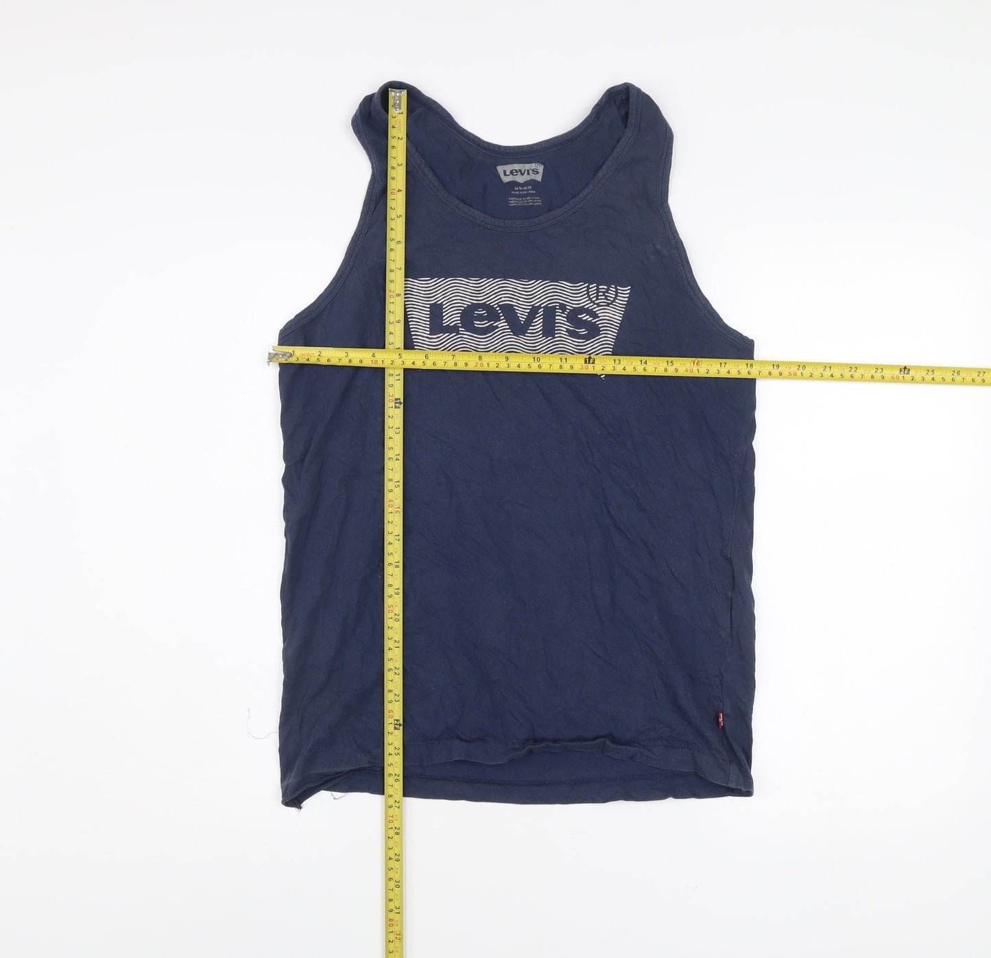 Levi's Men's Blue Sleeveless Graphic T-Shirt Size M