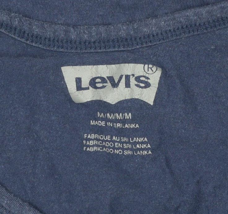 Levi's Men's Blue Sleeveless Graphic T-Shirt Size M