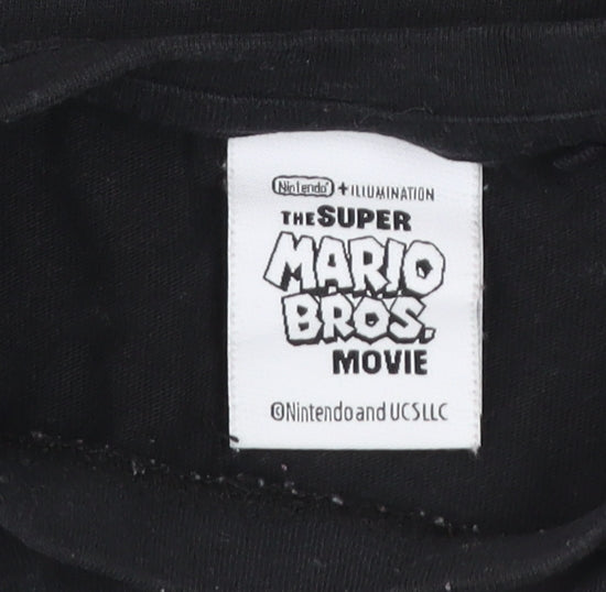 Next Boys Black Super Mario Princess Peach Graphic T-Shirt 5 Years
