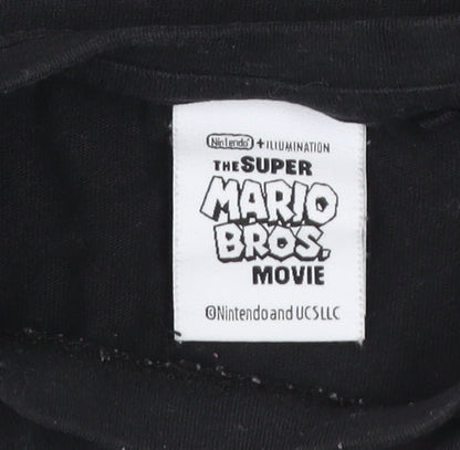 Next Boys Black Super Mario Princess Peach Graphic T-Shirt 5 Years
