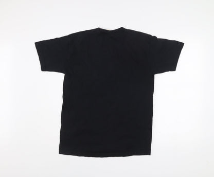 Quality Goods Women Black Cotton Canada Embroidered T-Shirt M