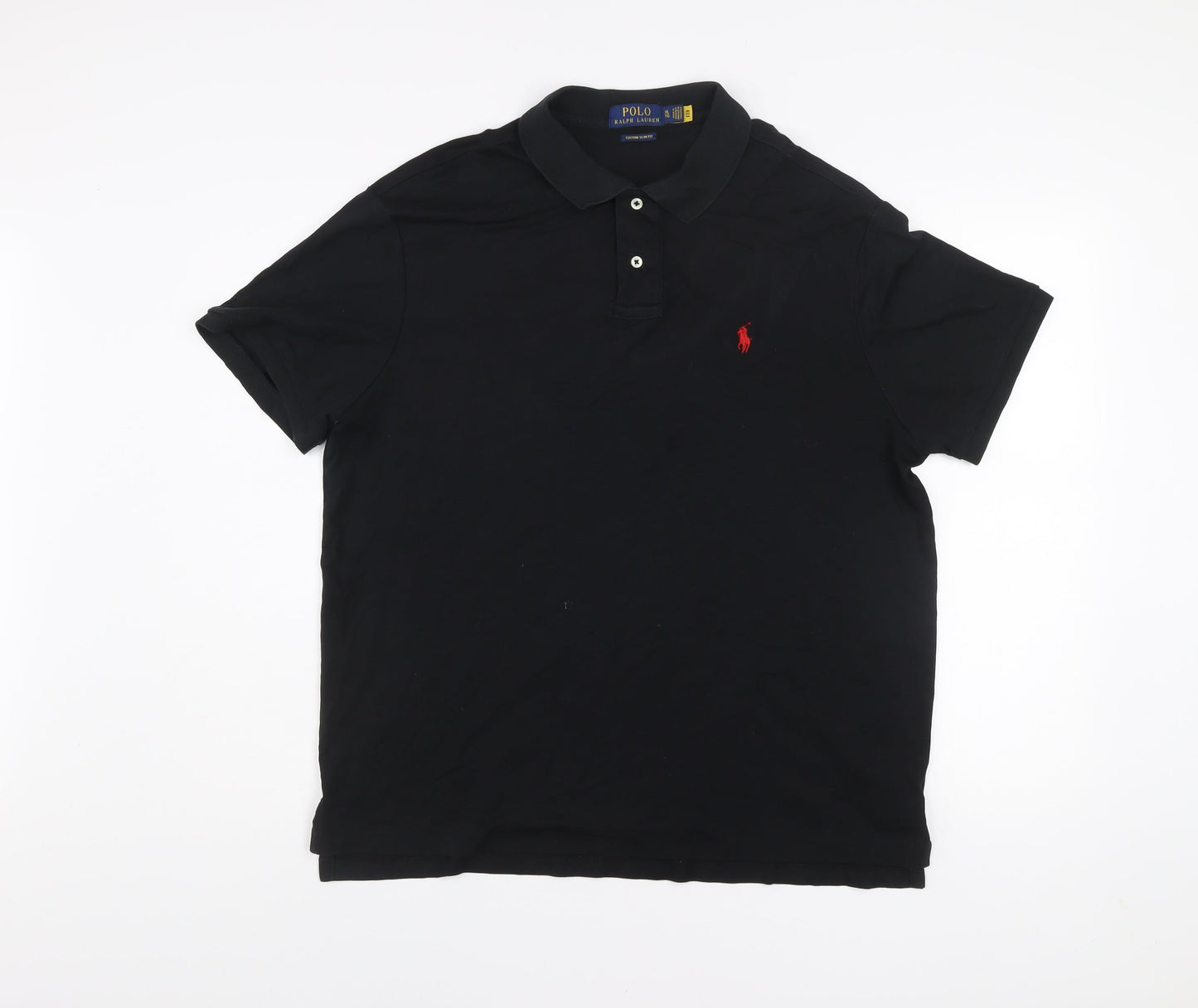 Ralph Lauren Men’s Black Slim Fit Polo Shirt Size XL Cotton
