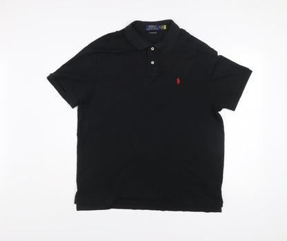 Ralph Lauren Men’s Black Slim Fit Polo Shirt Size XL Cotton