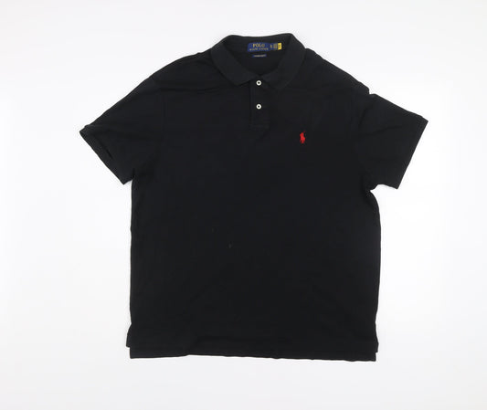 Ralph Lauren Men’s Black Slim Fit Polo Shirt Size XL Cotton