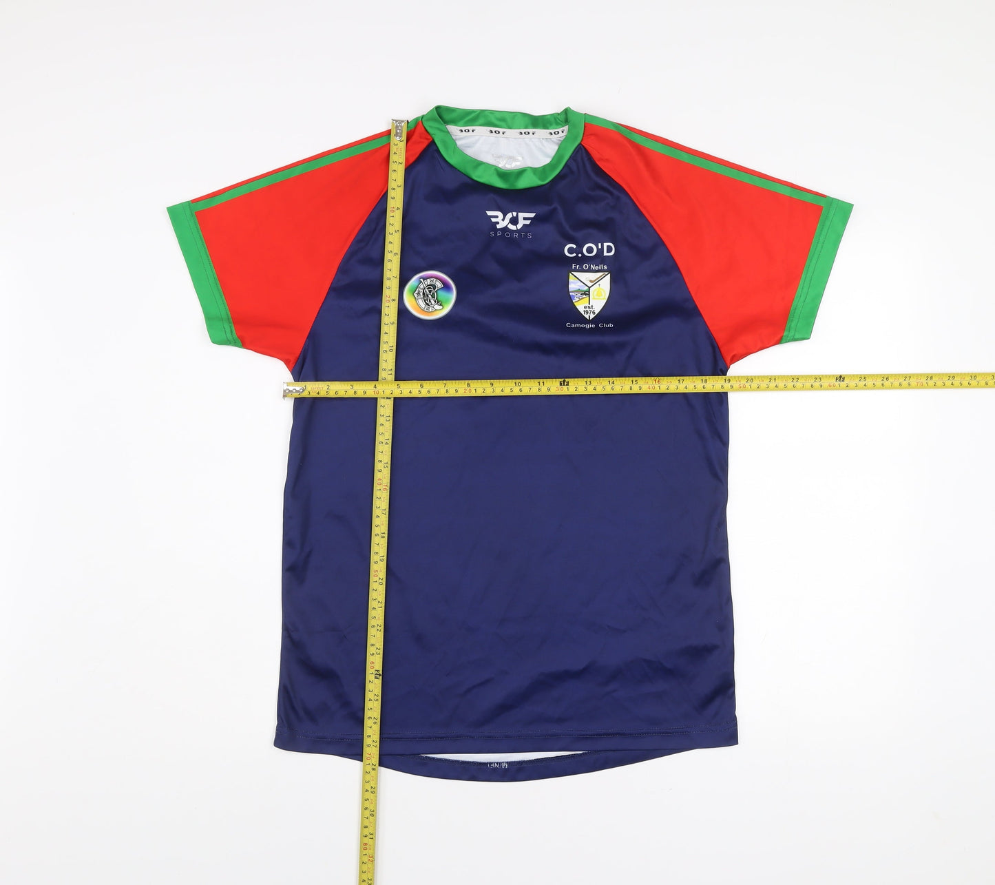 BCF Sports Men’s Blue Football Rugby Jersey T-Shirt Size M