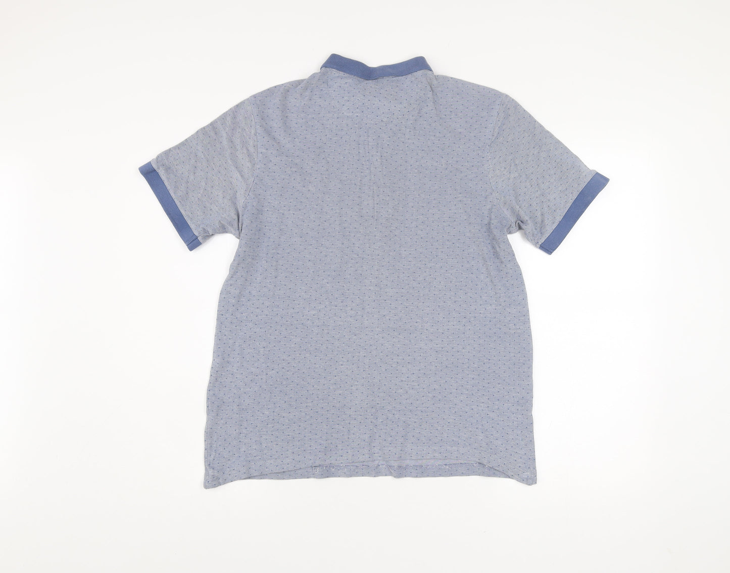 Farah Jeans Men's Blue Medium Polo Shirt Short Sleeve Cotton