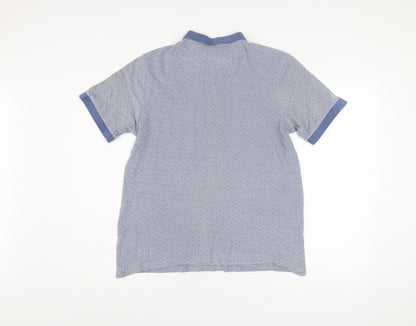 Farah Jeans Men's Blue Medium Polo Shirt Short Sleeve Cotton