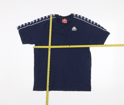 Kappa Men's Blue Medium Crew Neck Cotton Sports T-Shirt