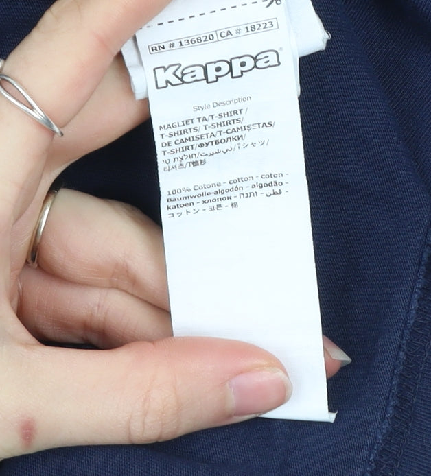 Kappa Men's Blue Medium Crew Neck Cotton Sports T-Shirt