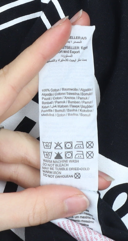 Jack & Jones Men’s Black XL Graphic Print Crew Neck T-Shirt