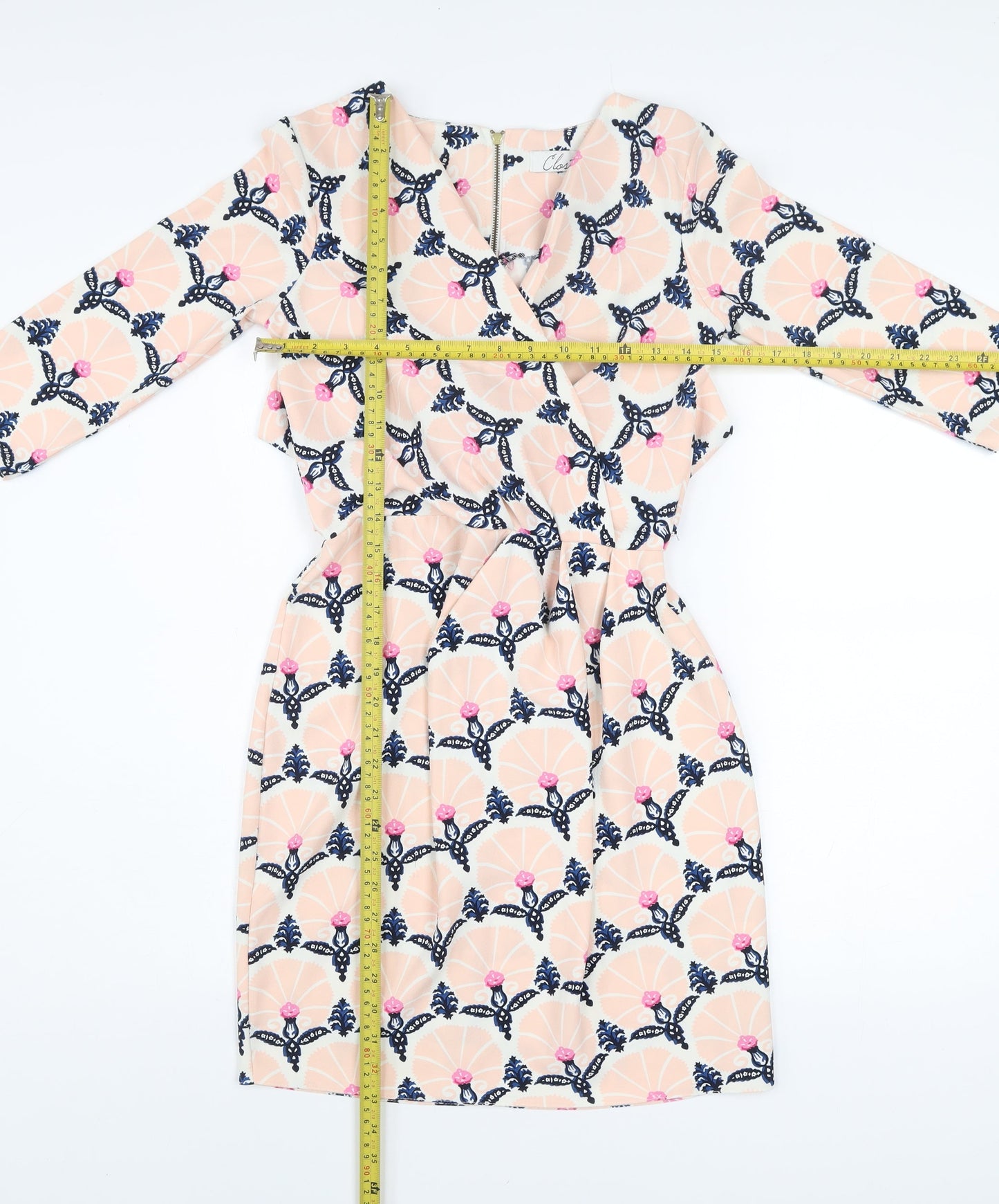 Closet Women’s Multicoloured Knee Length Wrap Dress Size 8