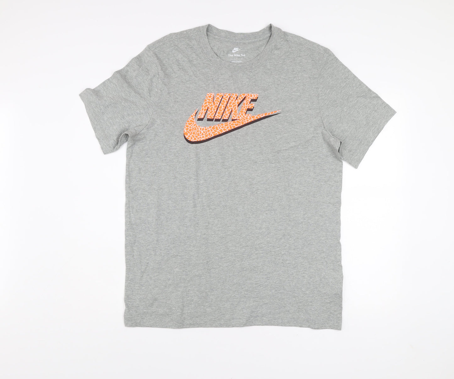 Nike Men's Grey Graphic Logo T-Shirt Size L Short Sleeve Cotton