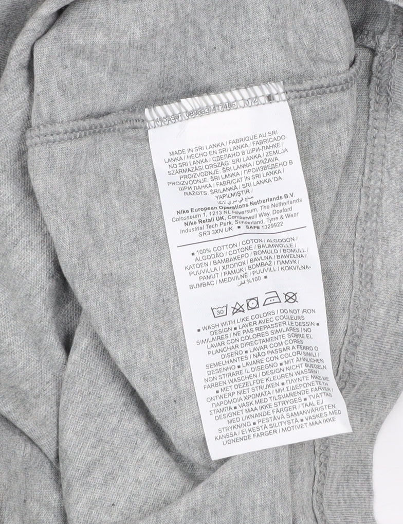 Nike Men's Grey Graphic Logo T-Shirt Size L Short Sleeve Cotton