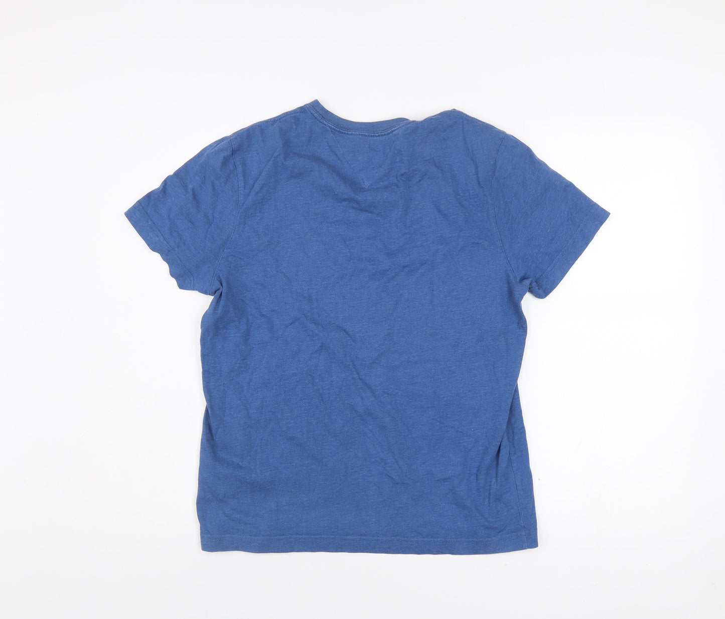 Tommy Hilfiger Men’s Blue Cotton Crew Neck Short Sleeve T-Shirt M