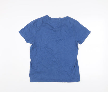 Tommy Hilfiger Men’s Blue Cotton Crew Neck Short Sleeve T-Shirt M