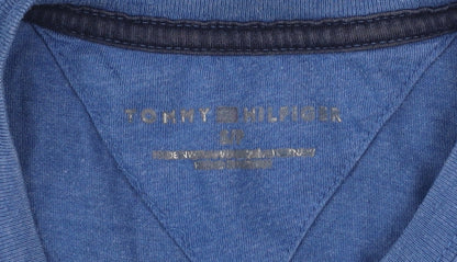 Tommy Hilfiger Men’s Blue Cotton Crew Neck Short Sleeve T-Shirt M