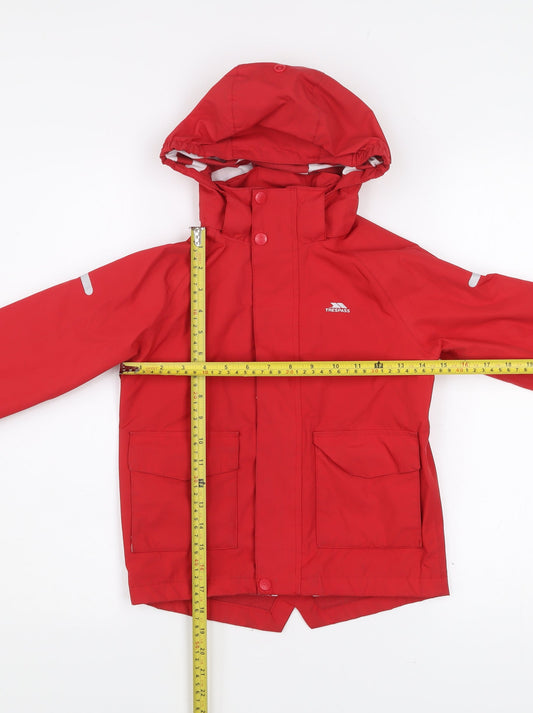 Boys UK Size 5-6 Years Trespass Red Rain Coat