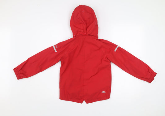 Boys UK Size 5-6 Years Trespass Red Rain Coat
