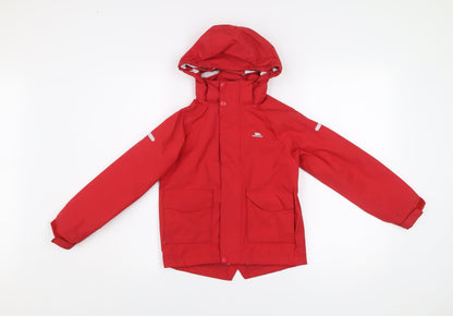 Boys UK Size 5-6 Years Trespass Red Rain Coat