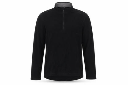 Decathlon Men’s Black Fleece Sweatshirt Size L 1/2 Zip Pullover Outdoor