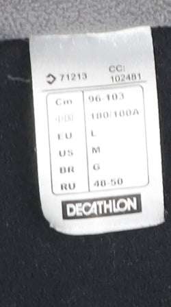 Decathlon Men’s Black Fleece Sweatshirt Size L 1/2 Zip Pullover Outdoor