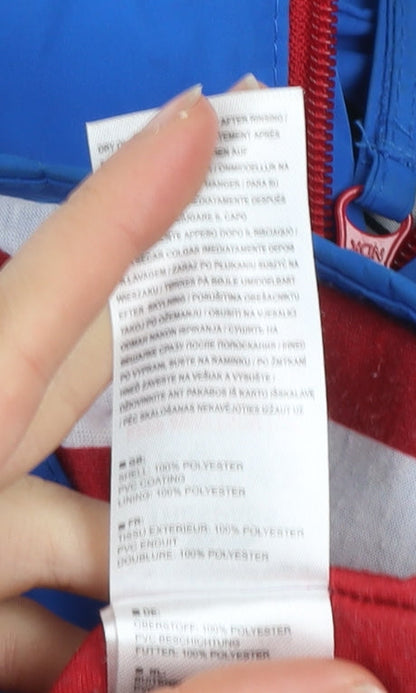 Trespass Boys Blue Waterproof Rain Coat Jacket 5-6 Years Hooded