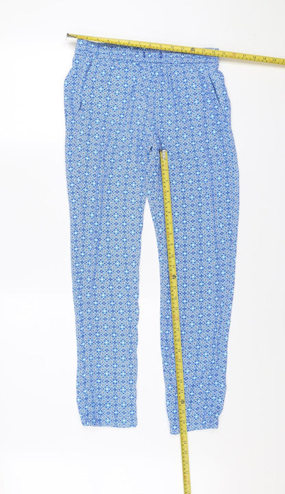 GAP Women’s Blue XS Geometric Print Polyester Jogger Trousers