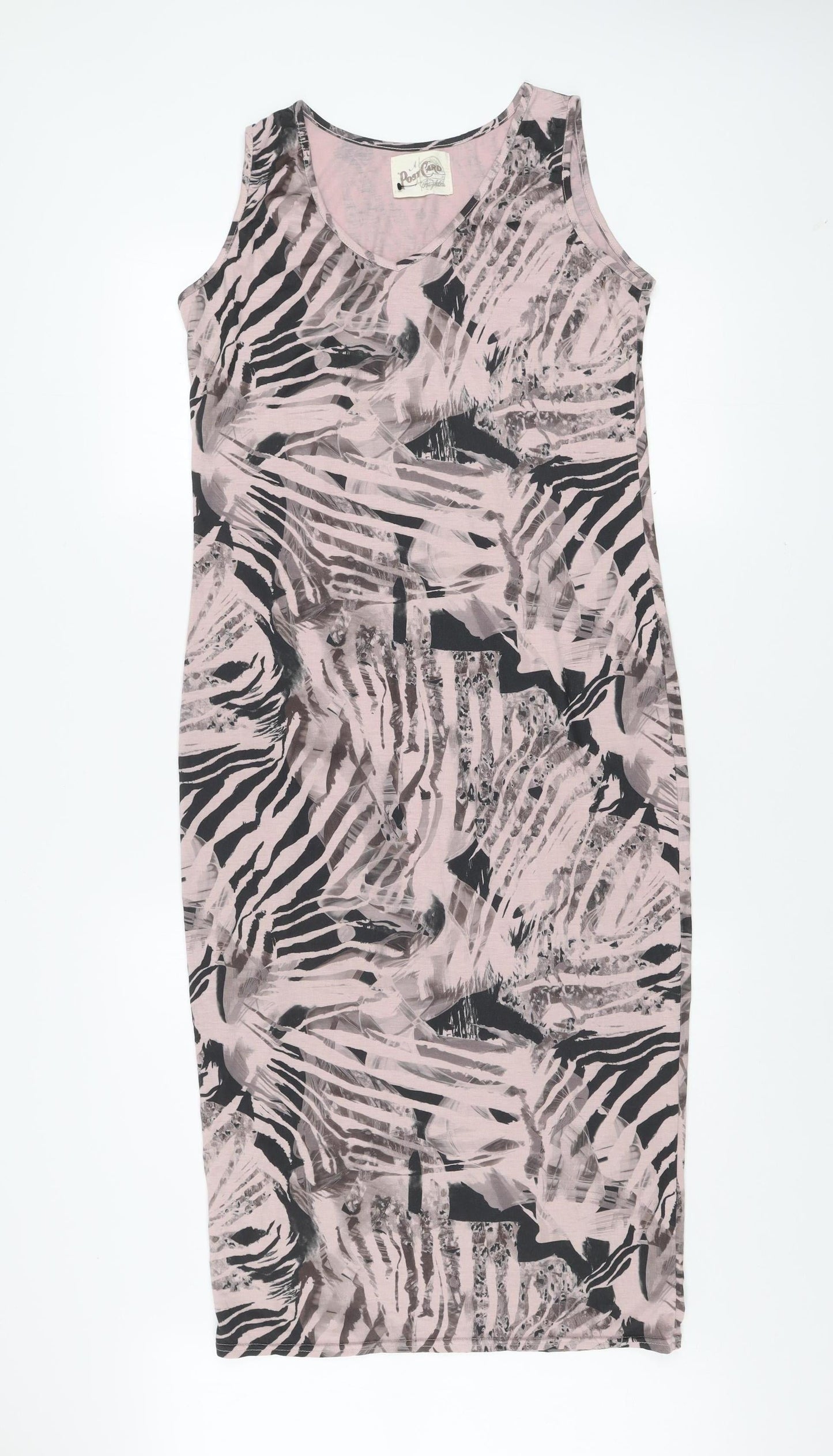 A Postcard From Brighton Women’s Pink Animal Print Bodycon Dress Size 2