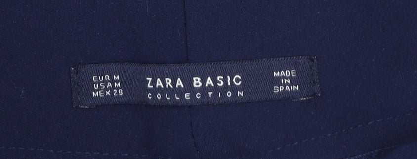 Zara Basic Women’s Blue Embroidered Slim Trousers Size 12