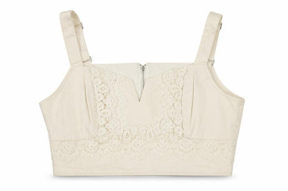 Womens UK Size M GUESS Ivory Cropped Blouse