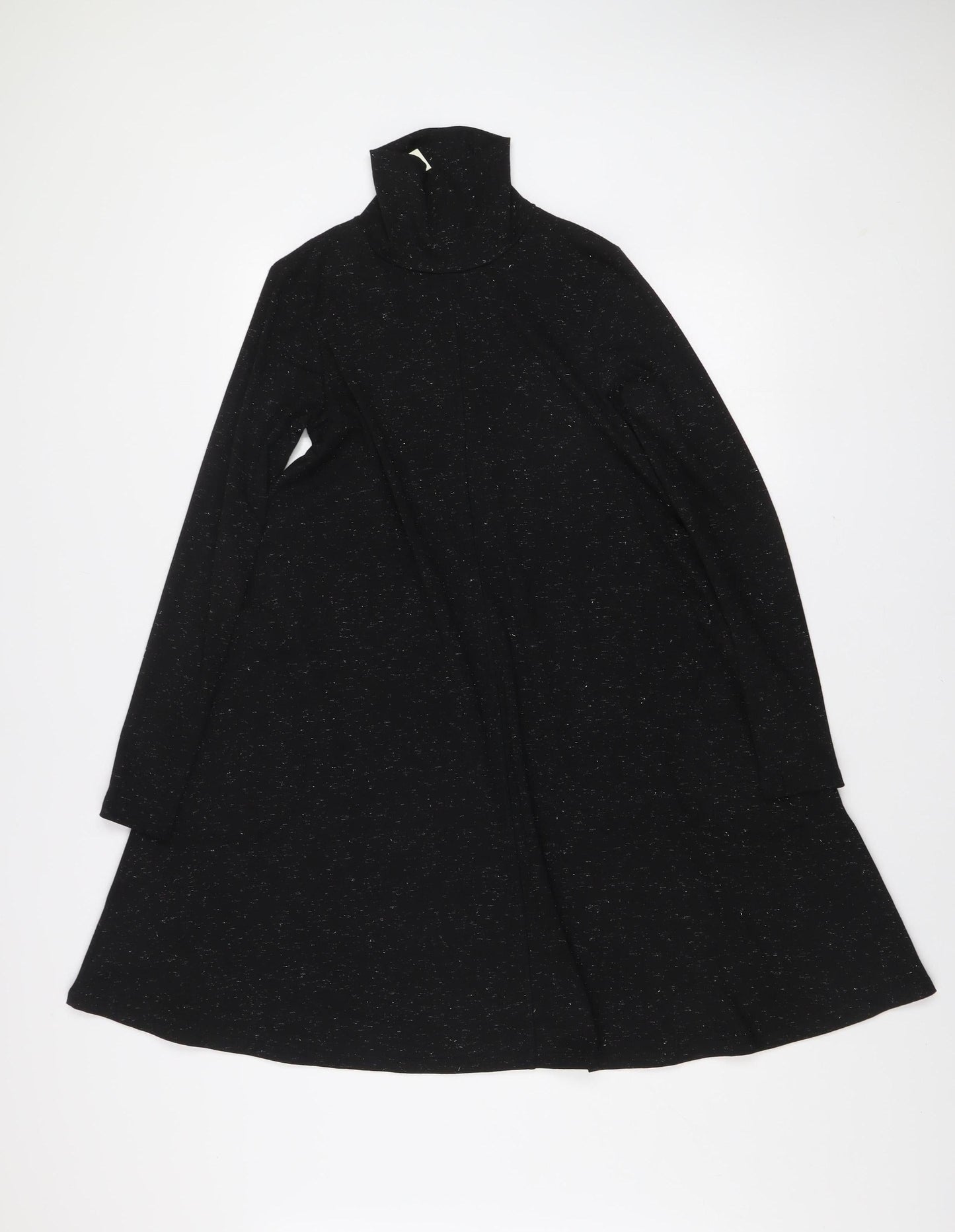 Nine by Savannah Miller Womens Black A-Line Roll Neck Jersey Dress Size 8