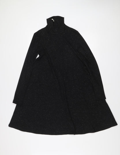 Nine by Savannah Miller Womens Black A-Line Roll Neck Jersey Dress Size 8