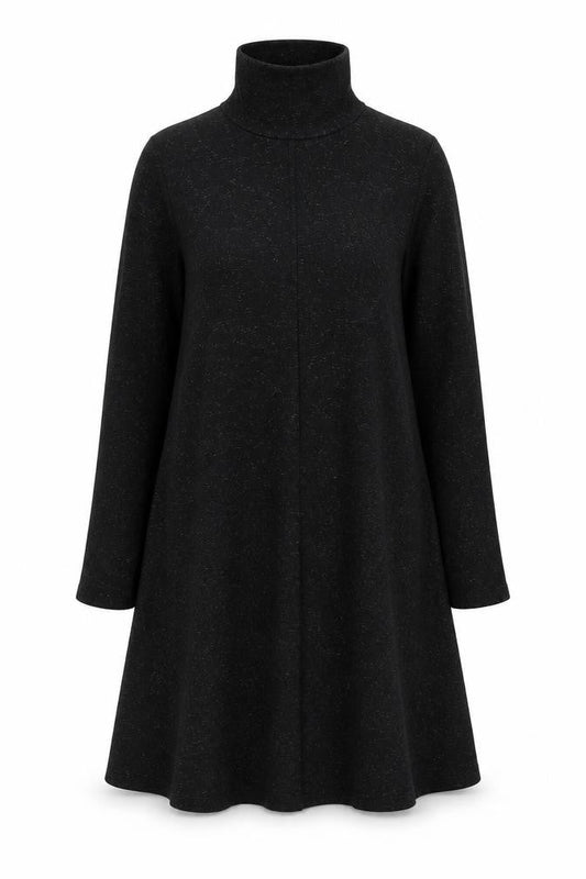 Nine by Savannah Miller Womens Black A-Line Roll Neck Jersey Dress Size 8