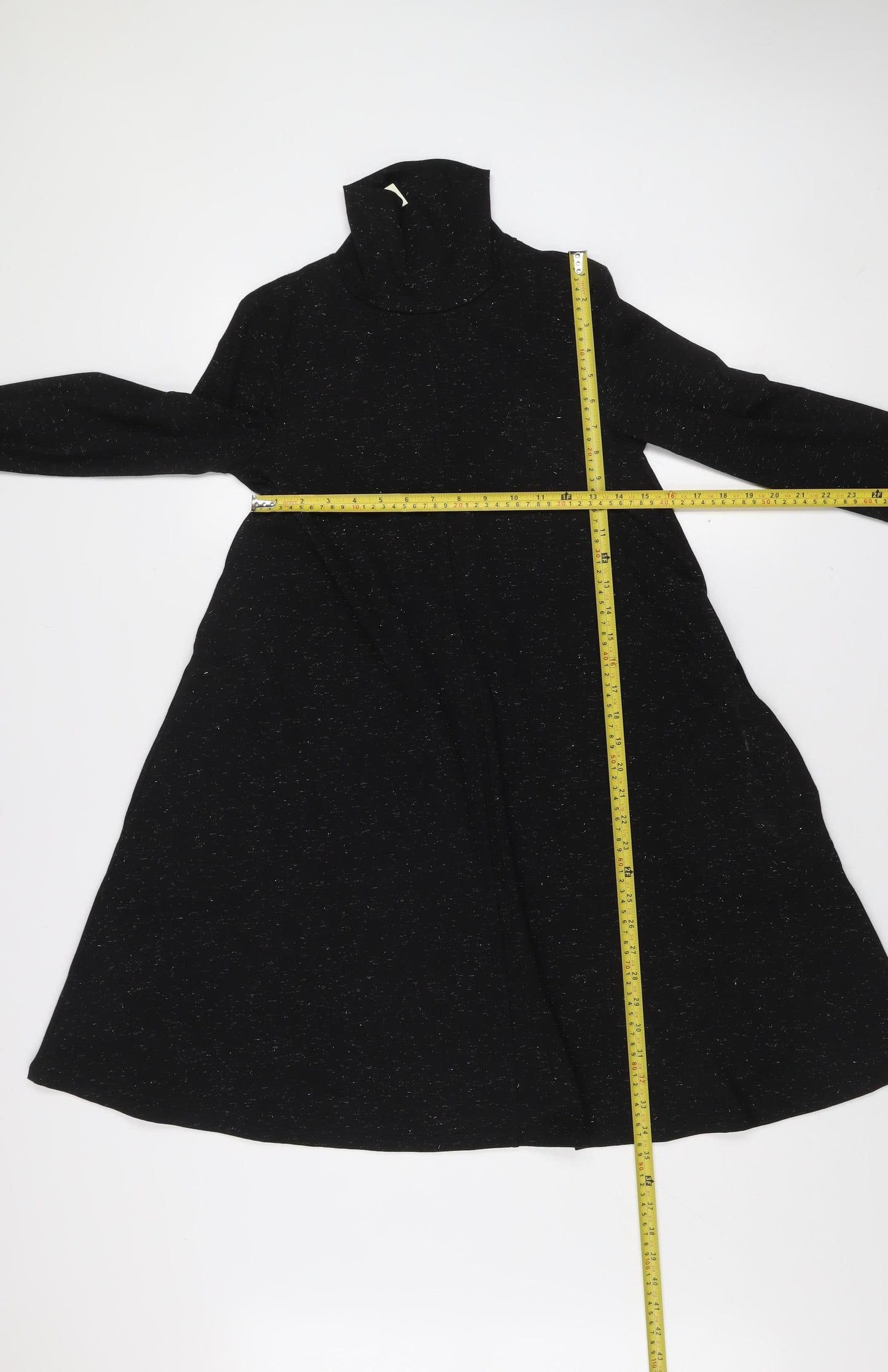 Nine by Savannah Miller Womens Black A-Line Roll Neck Jersey Dress Size 8