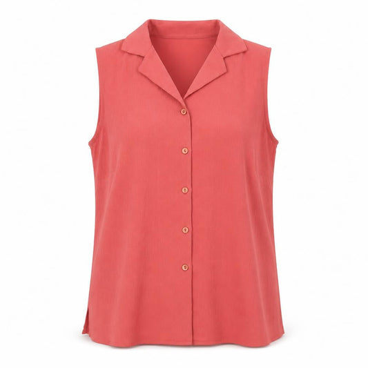 BHS Women’s Pink Sleeveless Collared Blouse Size 12