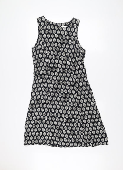 Principles Women Black Scoop Neck Shift Dress UK 14
