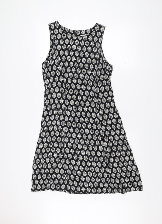 Additional front view of Principles Women Black Scoop Neck Shift Dress UK 14
