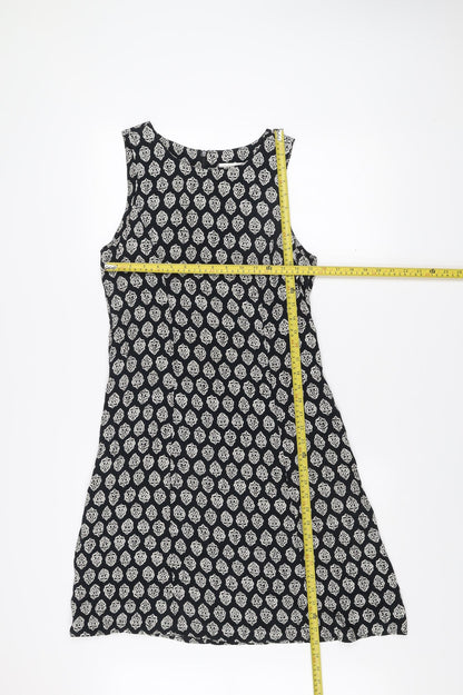 Principles Women Black Scoop Neck Shift Dress UK 14