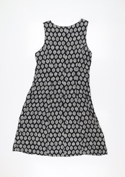 Principles Women Black Scoop Neck Shift Dress UK 14
