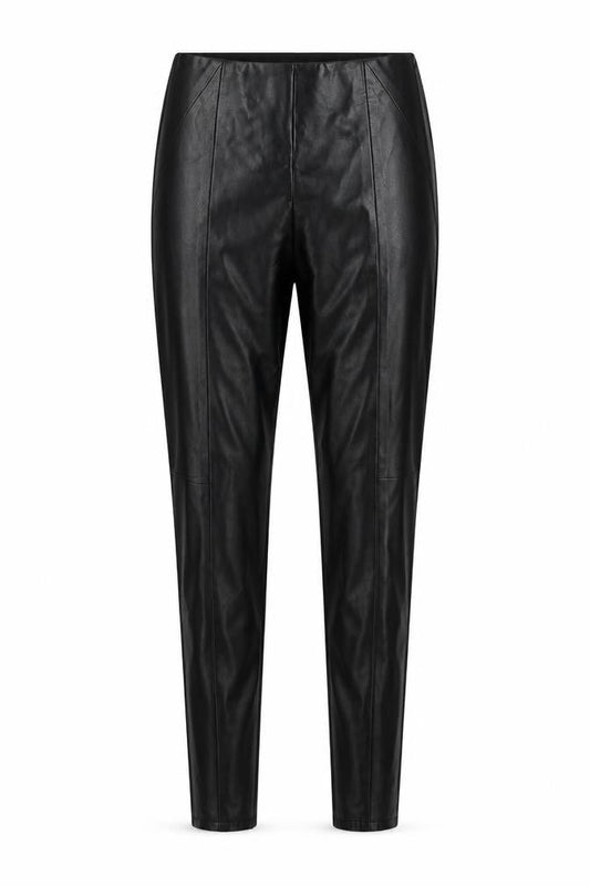 Stradivarius Women’s Black Faux Leather Leggings Size 8 Slim Fit