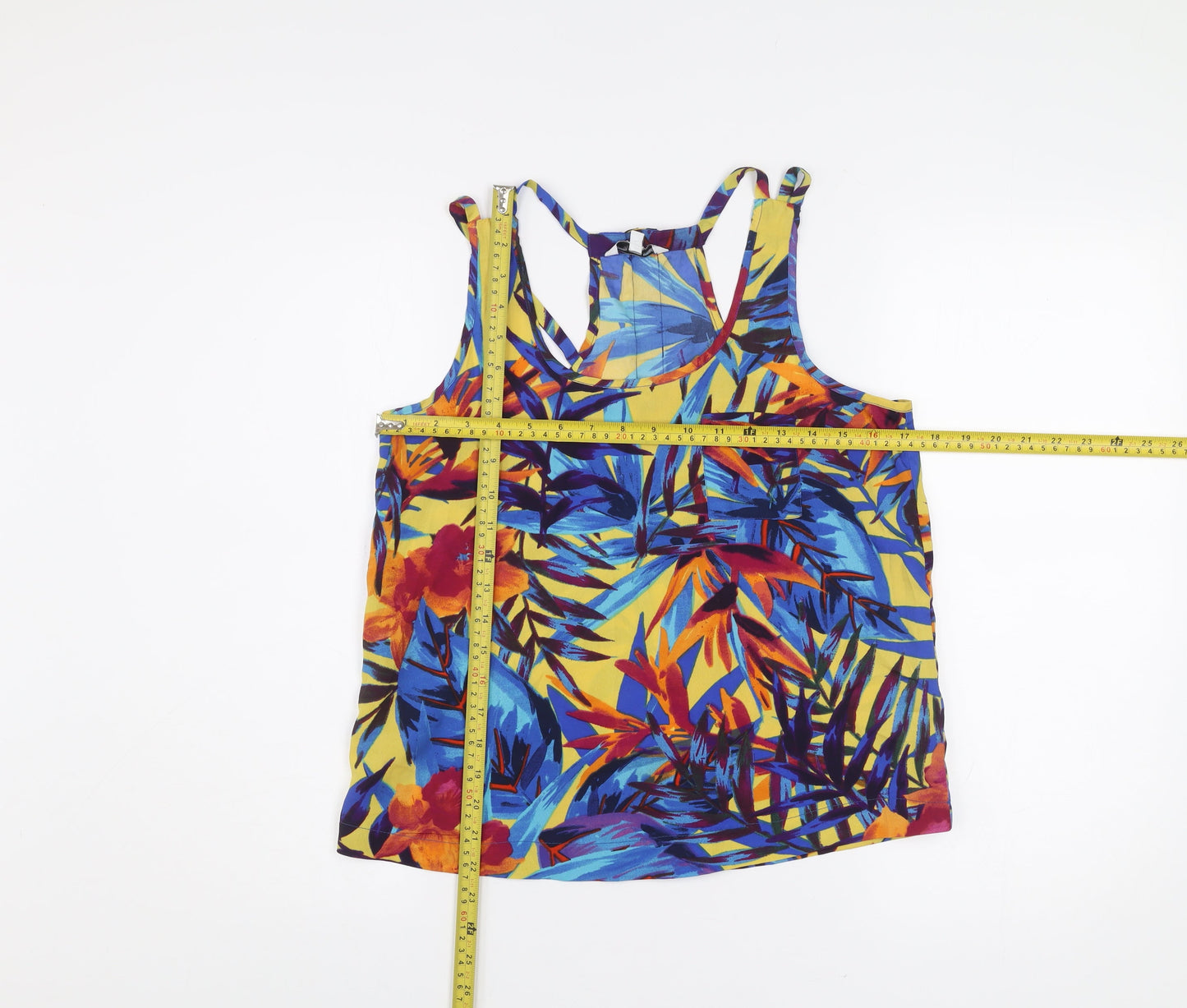 New Look Women’s Multicoloured Tropical Floral Tank Top Size 10
