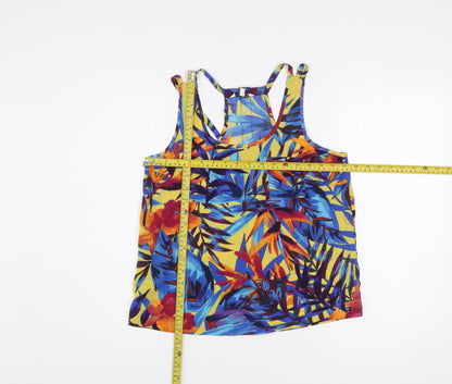 New Look Women’s Multicoloured Tropical Floral Tank Top Size 10